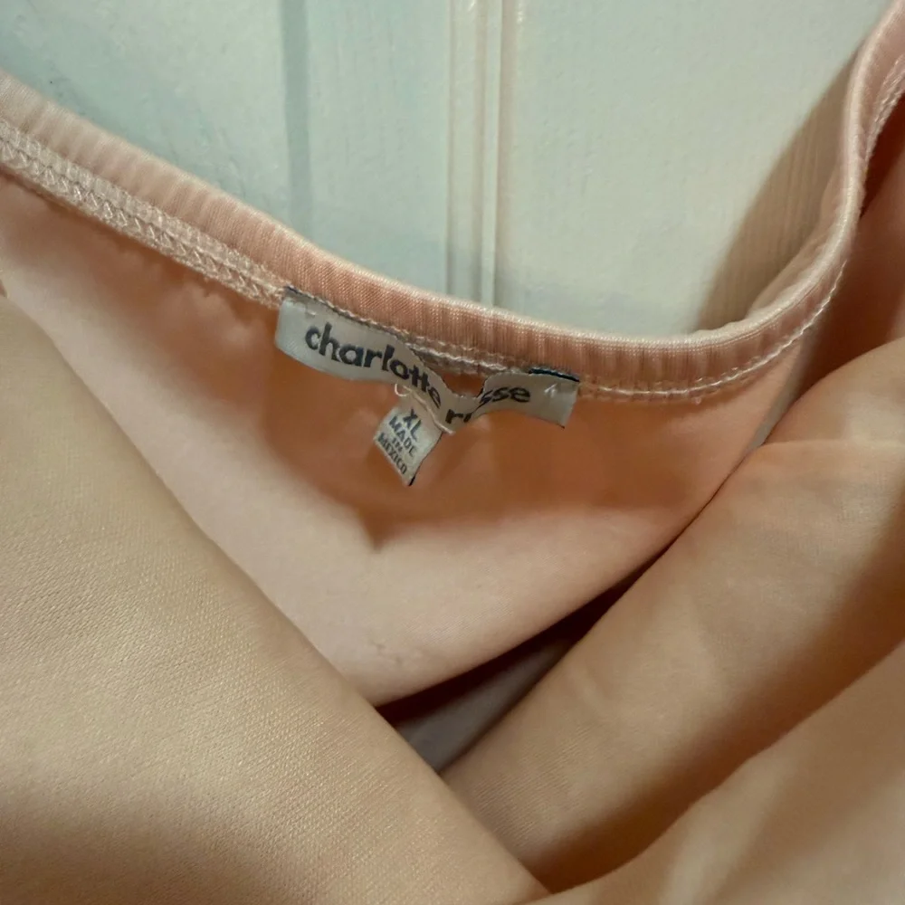 🎀Charlotte Russe Strapless Dress in Soft Pink with Bow size XL - Picture 3 of 4